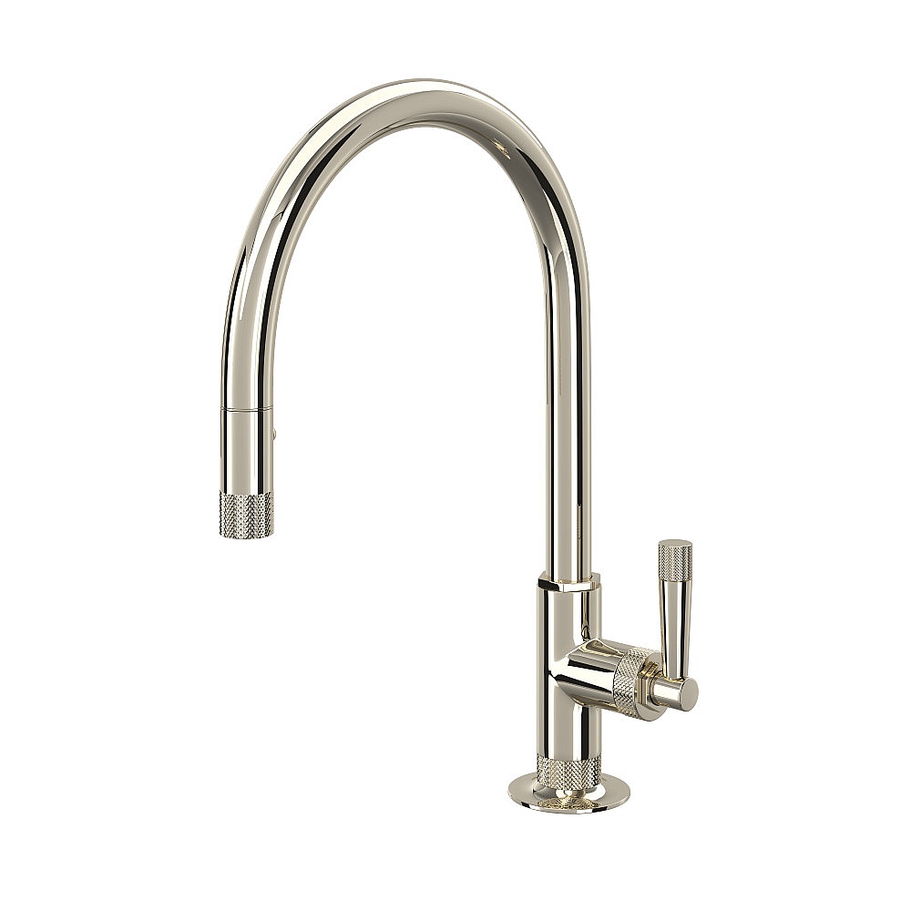 Rohl MB7930LMPN-2 Graceline® Pull-Down Kitchen Faucet With C-Spout - Polished Nickel