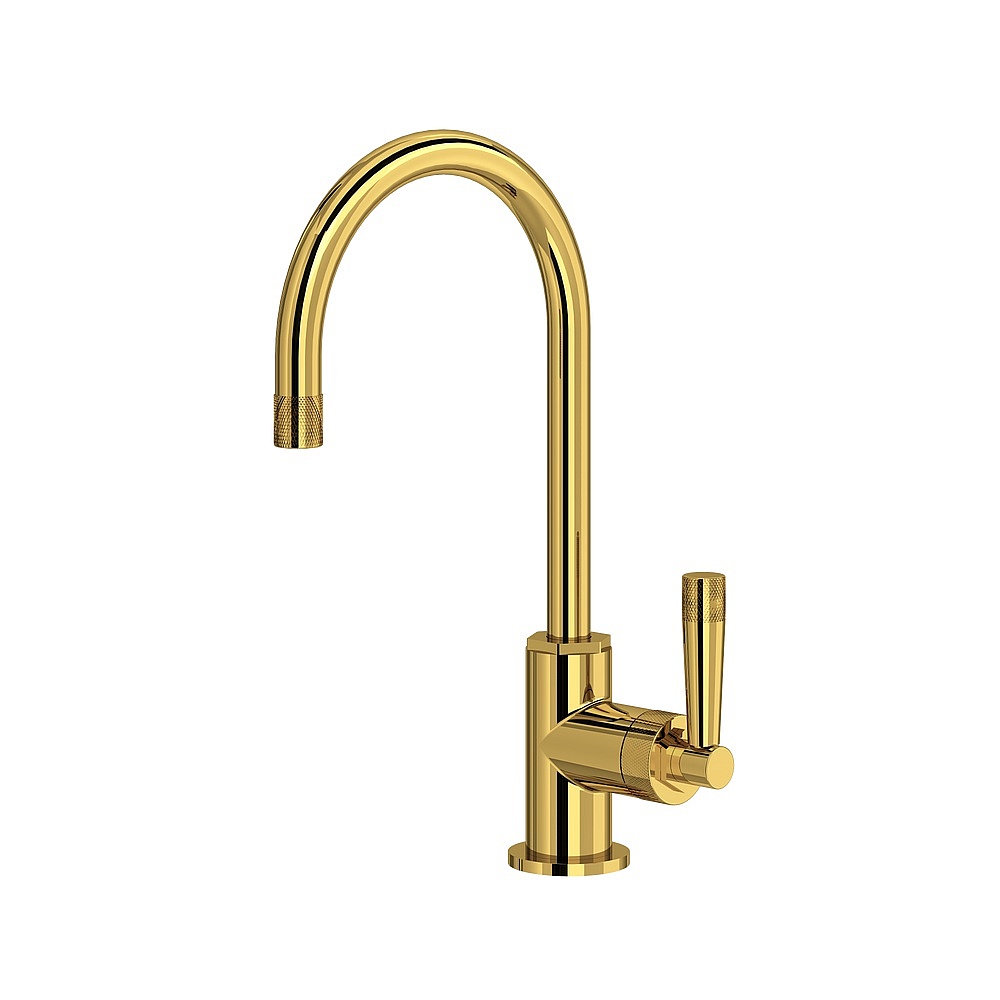 Rohl MB7960LMULB Graceline® Bar/Food Prep Kitchen Faucet With C-Spout - Unlacquered Brass