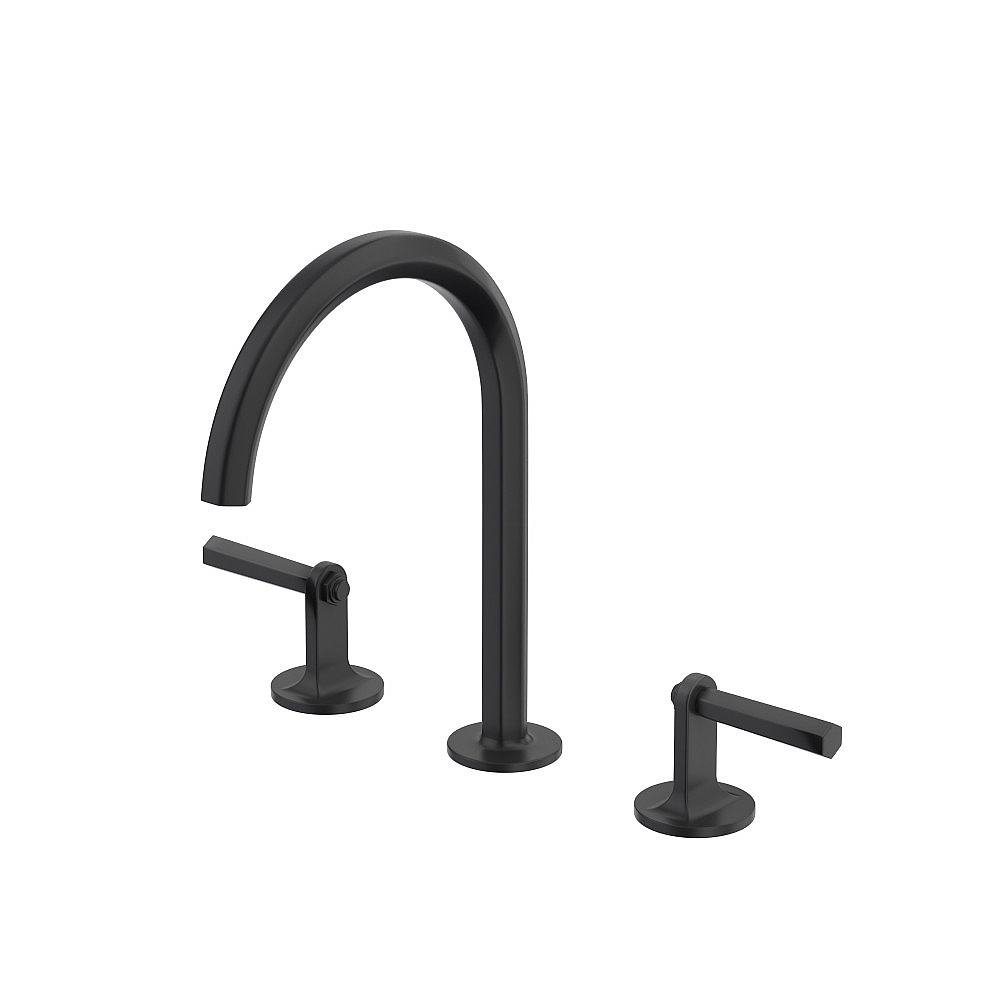 Rohl MD08D3LMMB Modelle™ Widespread Lavatory Faucet With C-Spout - Matte Black
