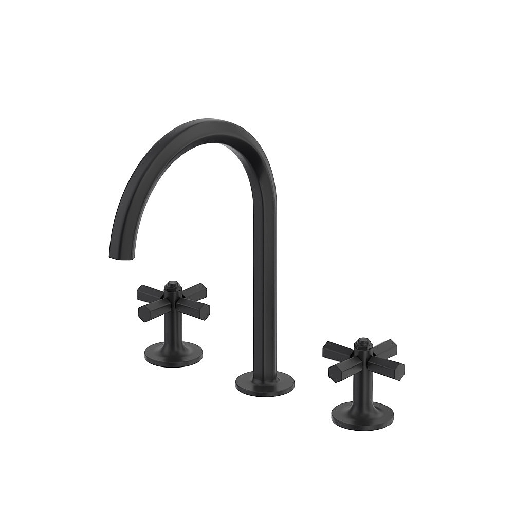 Rohl MD08D3XMMB Modelle™ Widespread Lavatory Faucet With C-Spout - Matte Black