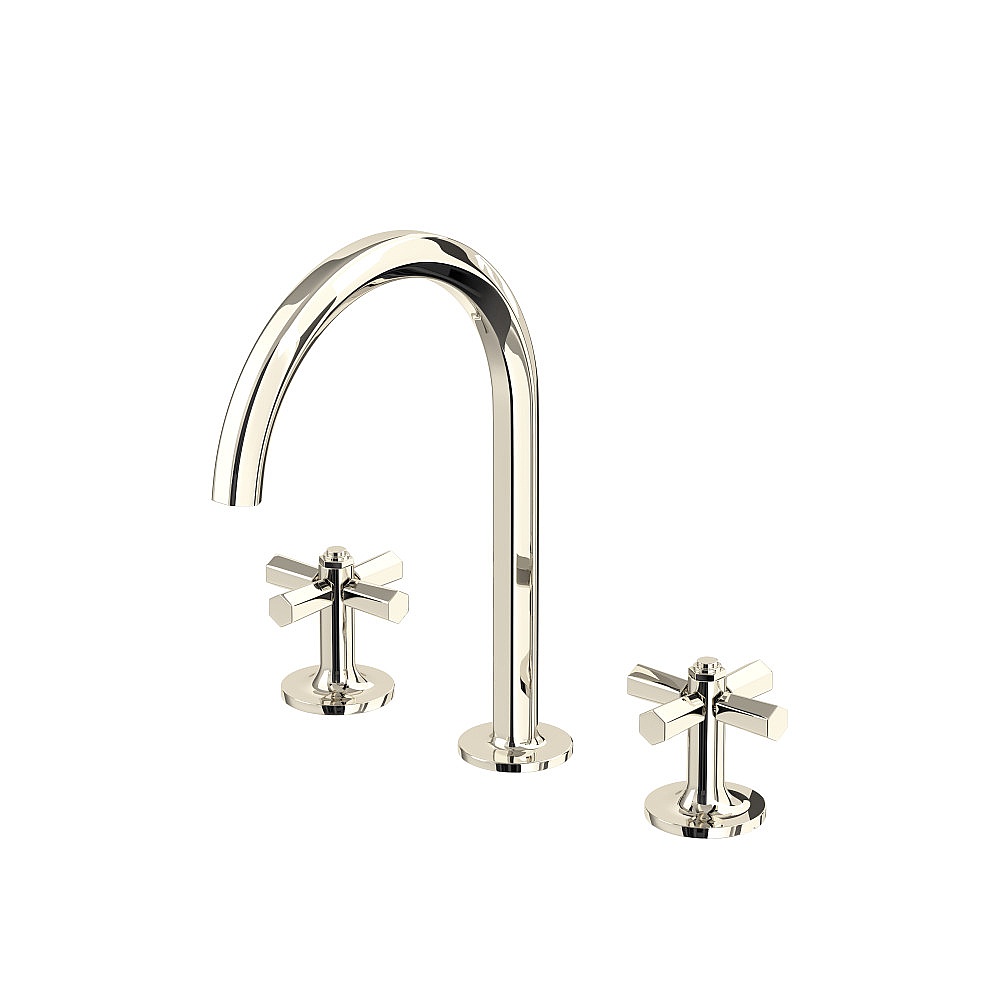 Rohl MD08D3XMPN Modelle™ Widespread Lavatory Faucet With C-Spout - Polished Nickel