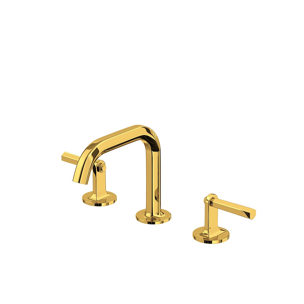 Rohl MD09D3LMULB Modelle™ Widespread Lavatory Faucet With U-Spout - Unlacquered Brass