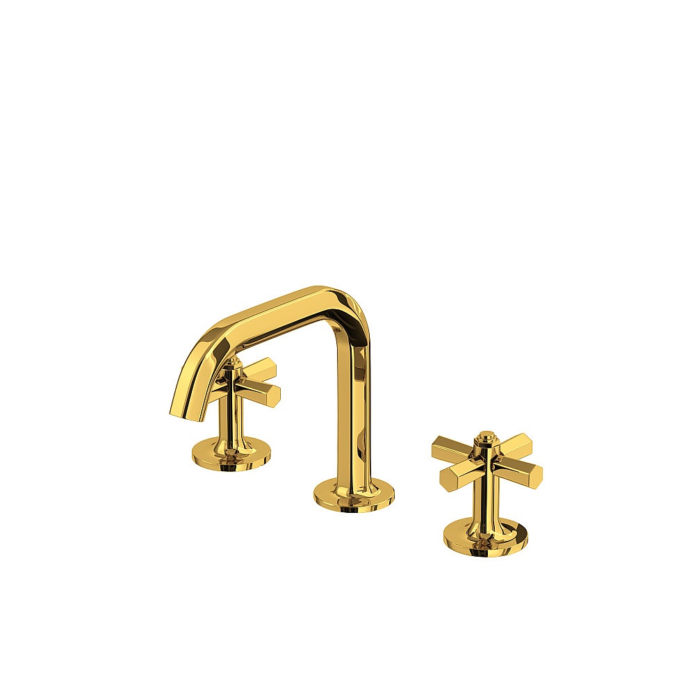 Rohl MD09D3XMULB Modelle™ Widespread Lavatory Faucet With U-Spout - Unlacquered Brass