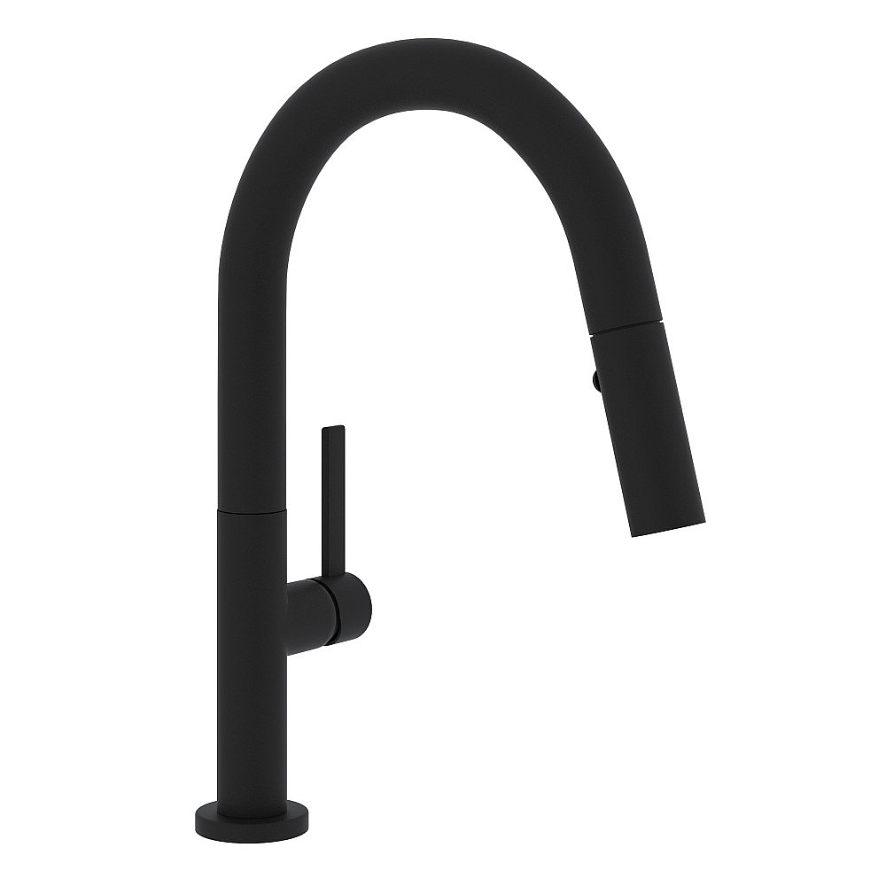Rohl R7581SLMMB-2 Lux™ Pull-Down Bar/Food Prep Kitchen Faucet - Matte Black