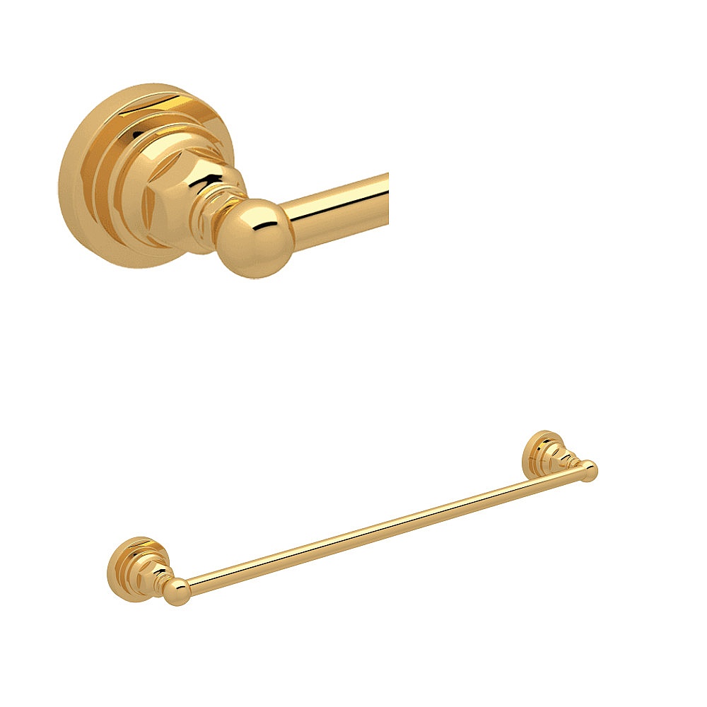 Rohl ROT1/24ULB 24" Towel Bar - Unlacquered Brass