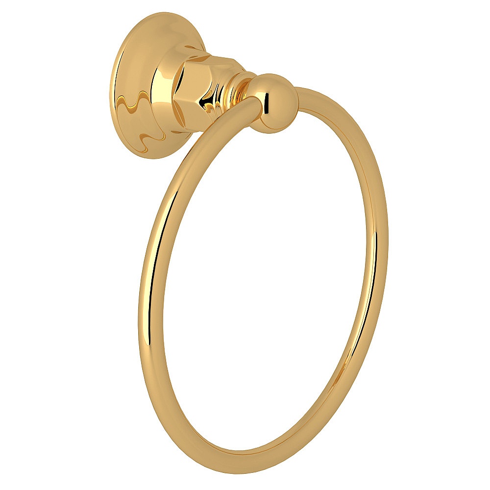Rohl ROT4ULB Towel Ring - Unlacquered Brass