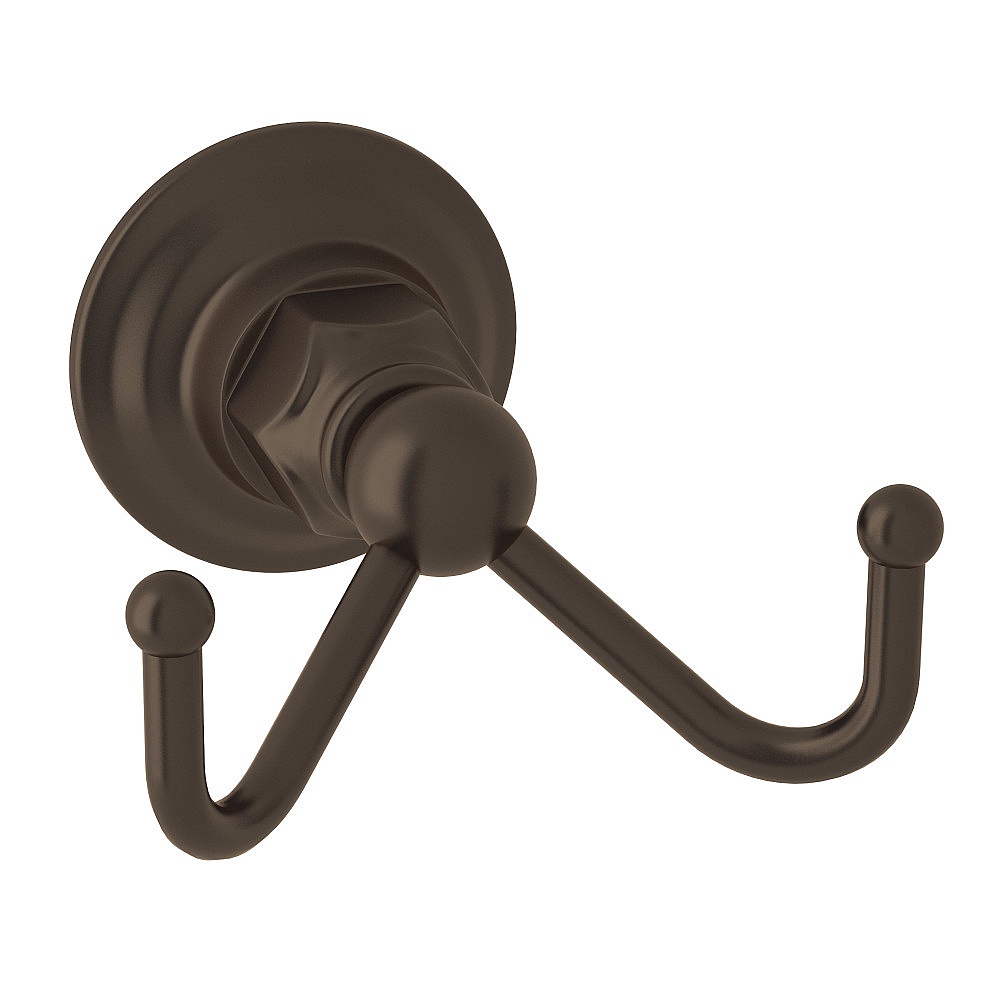 Rohl ROT7DTCB Double Robe Hook - Tuscan Brass