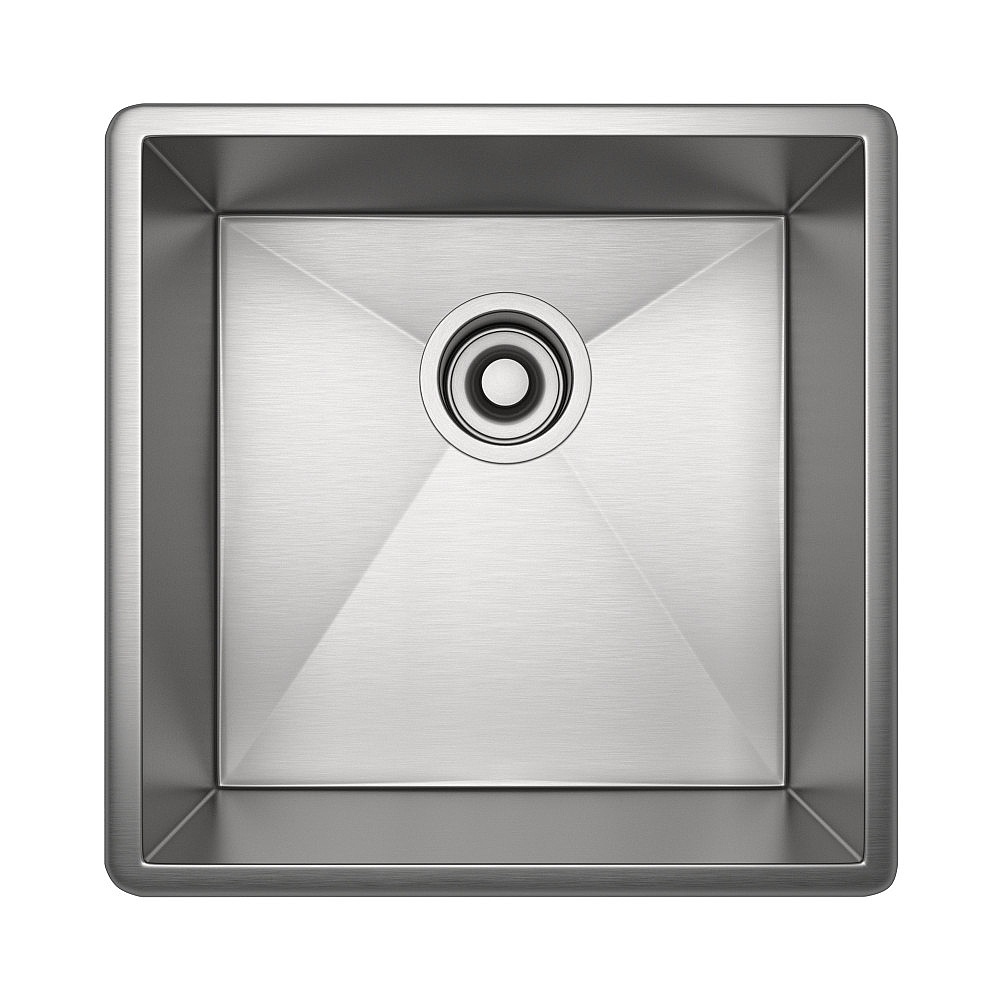 Rohl RSS1515SB Forze™ 15" Single Bowl Stainless Steel Kitchen Or Bar/Food Prep Sink - Brushed Stainless Steel
