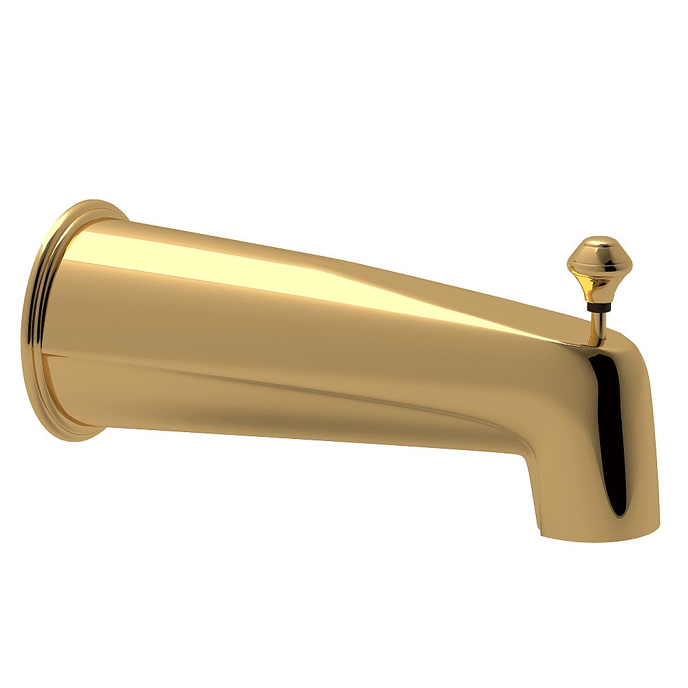 Rohl RT8000IB Wall Mount Tub Spout With Diverter - Italian Brass