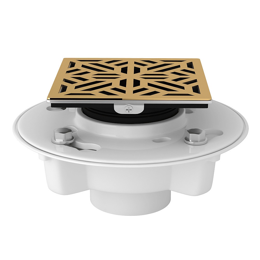 Rohl SDPVC2/3-3144IB PVC 2" X 3" Drain Kit With 3144 Mosaic Decorative Cover - Italian Brass
