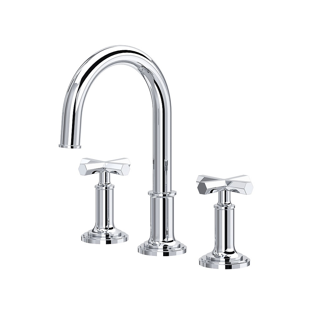 Rohl SG08D3XMAPC San Giovanni™ Widespread Lavatory Faucet With C-Spout - Polished Chrome