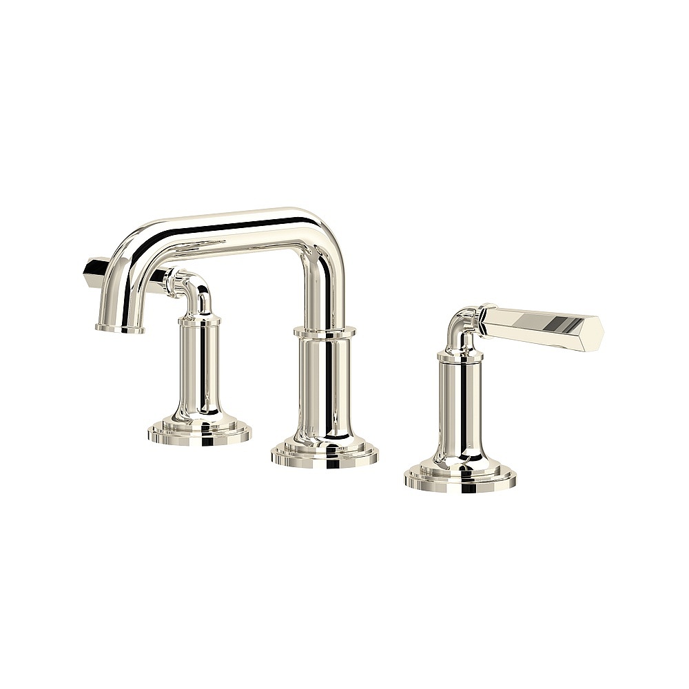 Rohl SG09UD3LMPN San Giovanni™ Widespread Lavatory Faucet With U-Spout - Polished Nickel