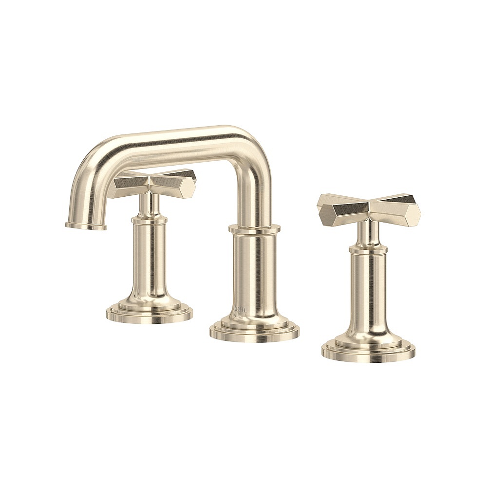 Rohl SG09UD3XMSTN San Giovanni™ Widespread Lavatory Faucet With U-Spout - Satin Nickel