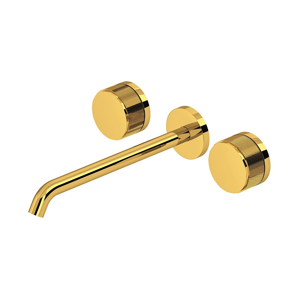 Rohl TAM06W3IWULB Amahle™ Wall Mount Tub Filler Trim With C-Spout - Unlacquered Brass