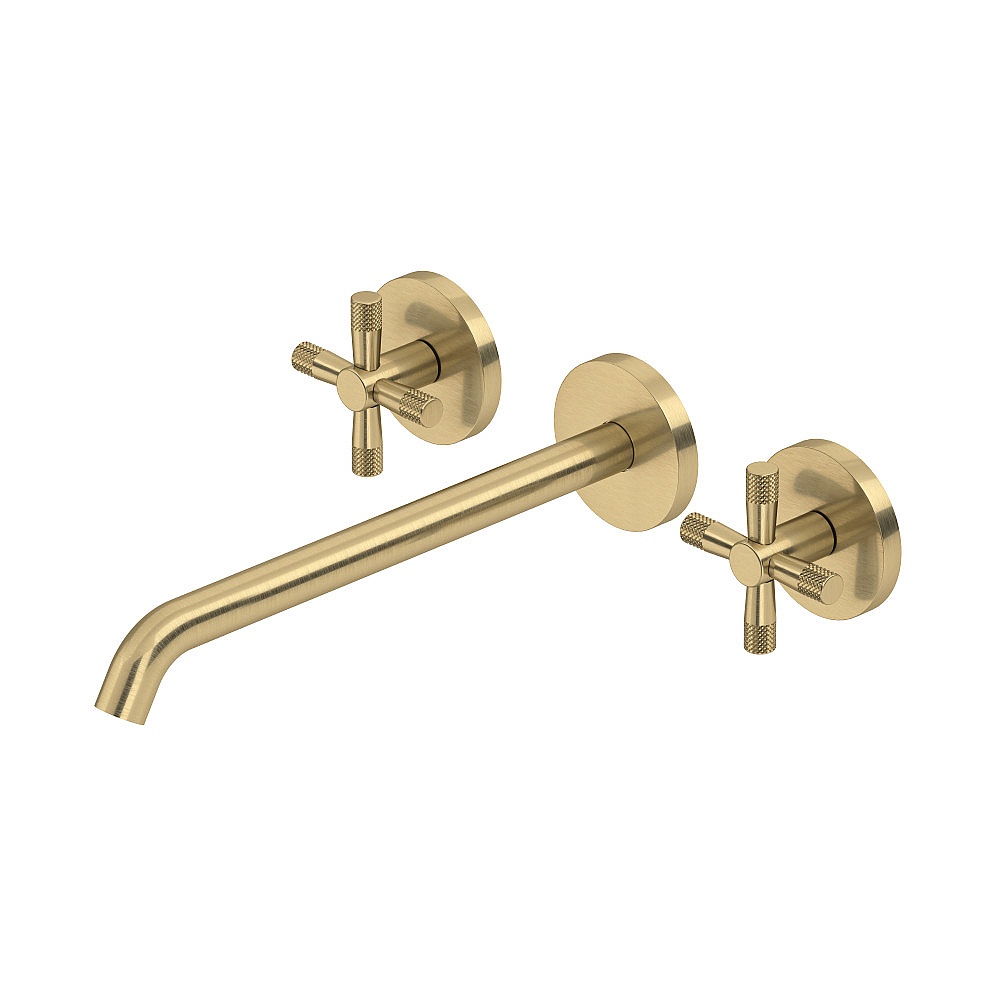 Rohl TAM06W3XMAG Amahle™ Wall Mount Tub Filler Trim With C-Spout - Antique Gold