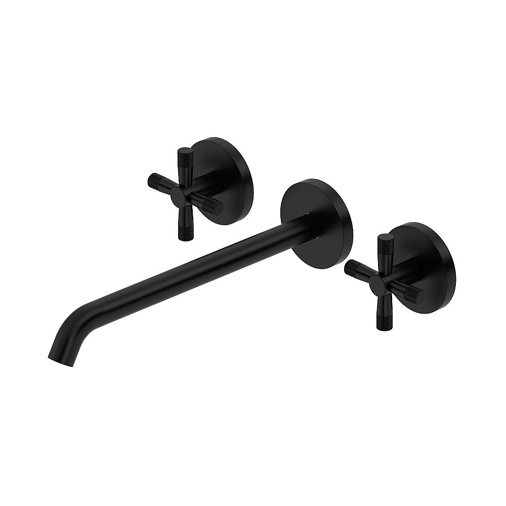 Rohl TAM06W3XMMB Amahle™ Wall Mount Tub Filler Trim With C-Spout - Matte Black