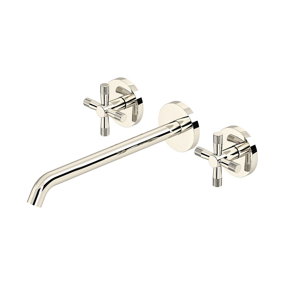 Rohl TAM06W3XMPN Amahle™ Wall Mount Tub Filler Trim With C-Spout - Polished Nickel