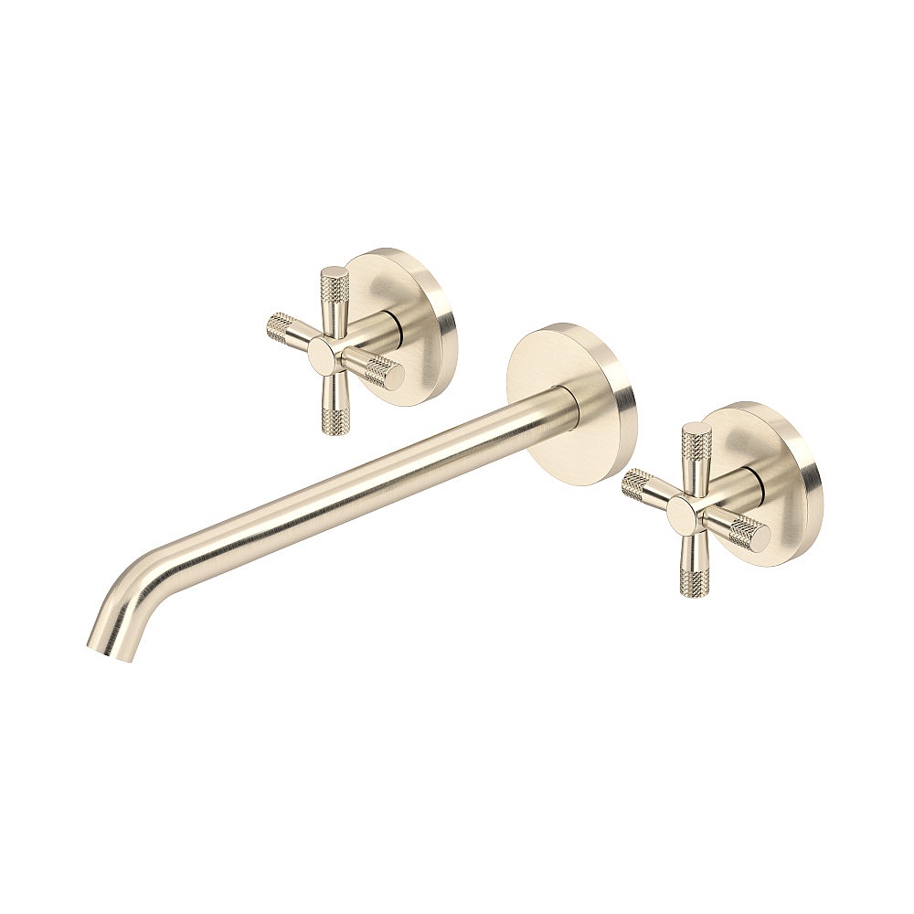 Rohl TAM06W3XMSTN Amahle™ Wall Mount Tub Filler Trim With C-Spout - Satin Nickel