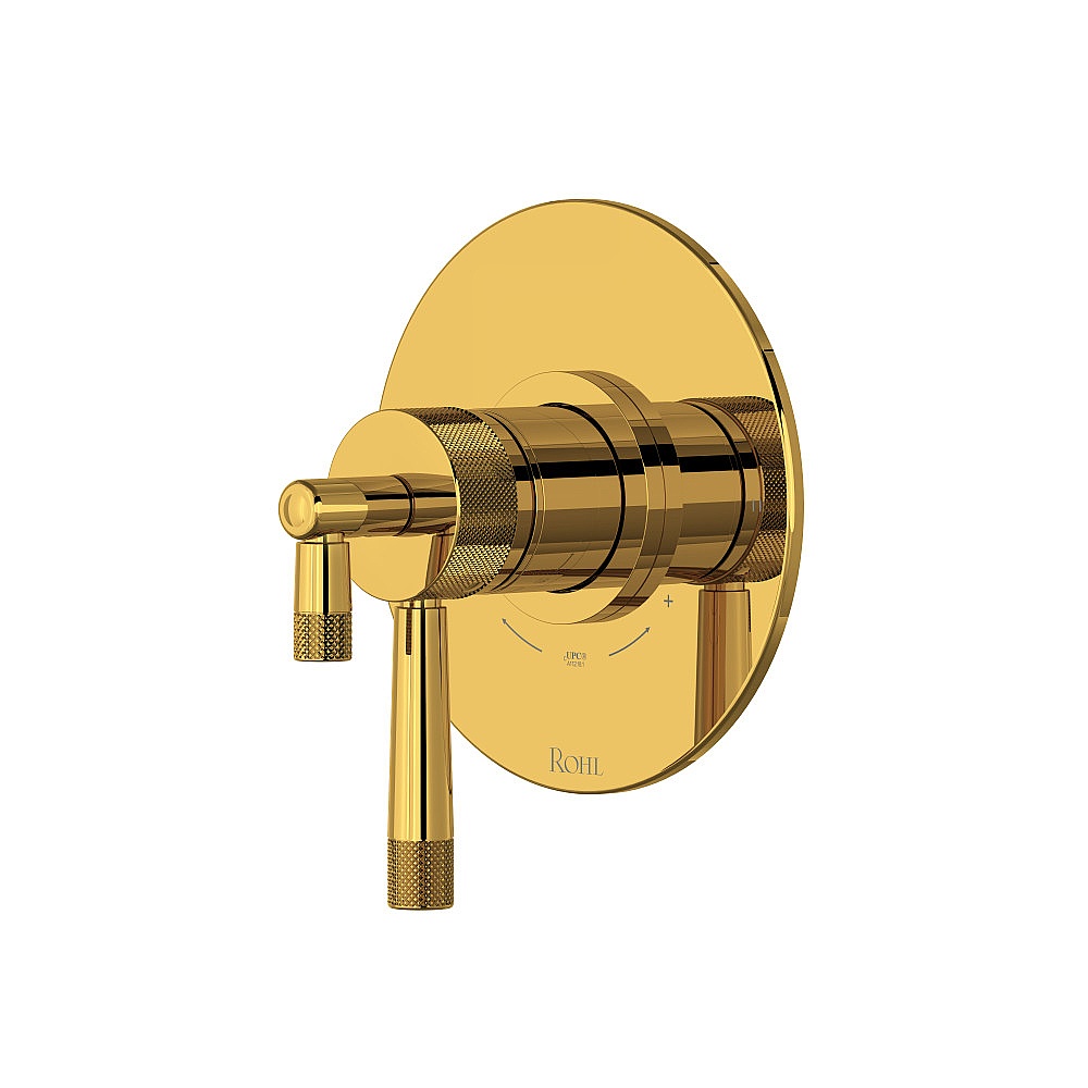 Rohl TAM44W1LMULB Amahle™ 1/2" Therm & Pressure Balance Trim With 2 Functions - Unlacquered Brass