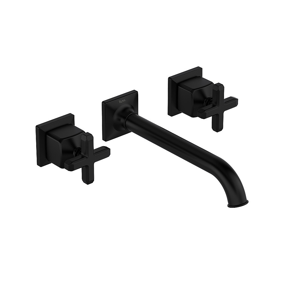 Rohl TAP08W3XMMB Apothecary™ Wall Mount Lavatory Faucet Trim - Matte Black