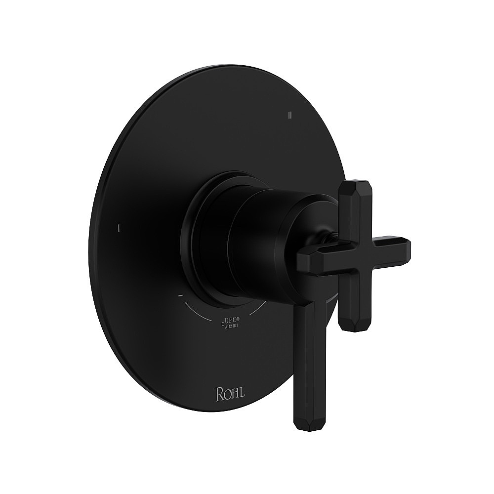 Rohl TAP47W1LMMB Apothecary™ 1/2" Therm & Pressure Balance Trim With 3 Functions - Matte Black