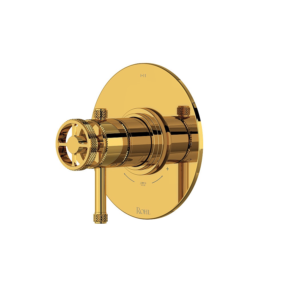Rohl TCP23W1ILULB Campo™ 1/2" Therm & Pressure Balance Trim With 3 Functions - Unlacquered Brass
