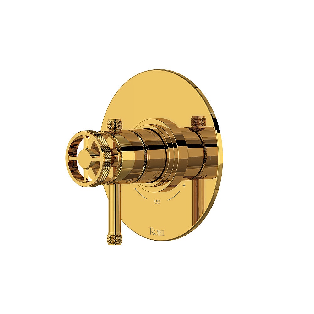 Rohl TCP44W1ILULB Campo™ 1/2" Therm & Pressure Balance Trim With 2 Functions - Unlacquered Brass