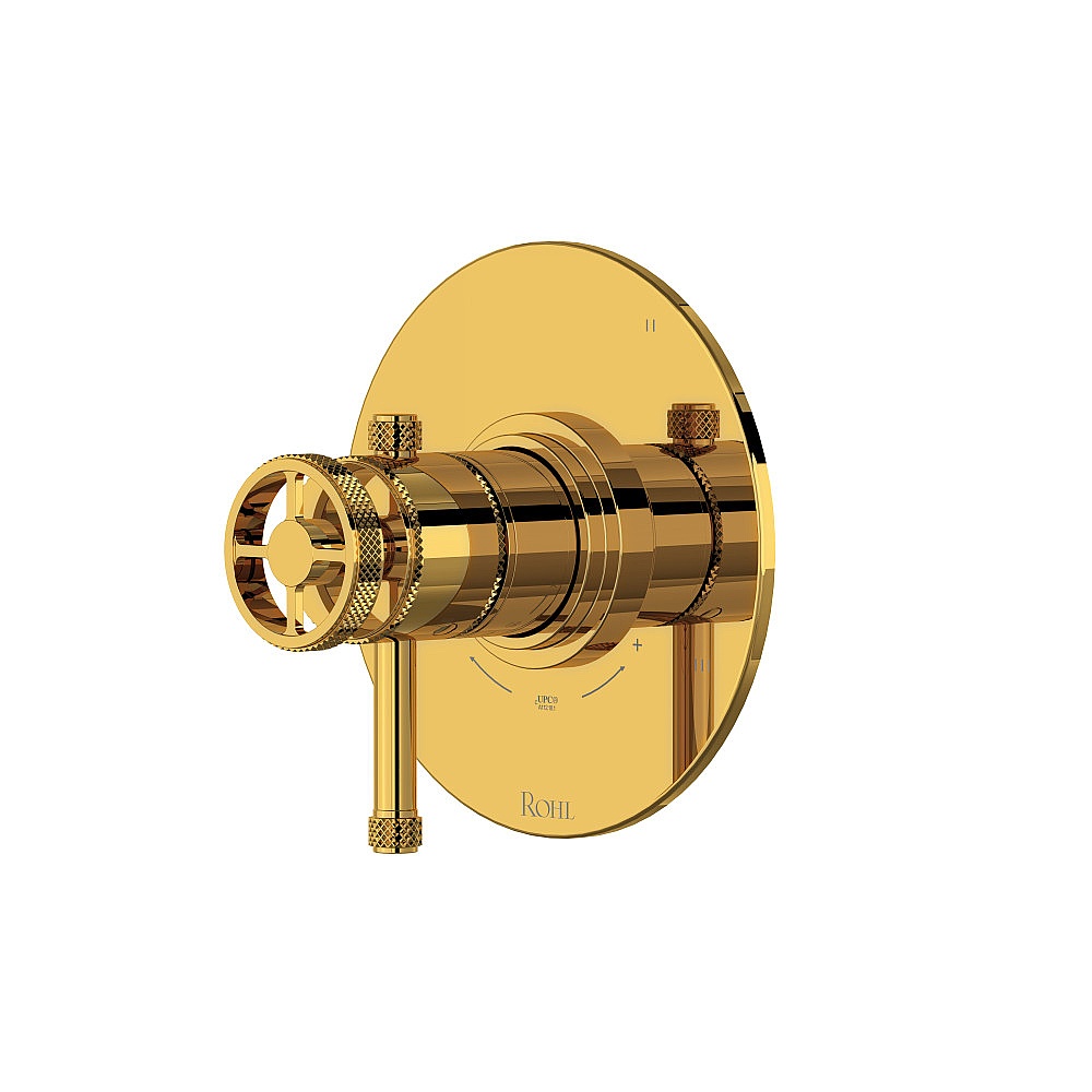 Rohl TCP47W1ILULB Campo™ 1/2" Therm & Pressure Balance Trim With 3 Functions - Unlacquered Brass