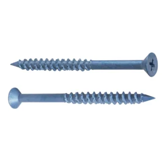 UCAN SCP14314 1/4" x 3-1/4" RUSPRO® Coated Super SCRU-IT® Phillips Flat-Head Anchor, 100 Pack - Blue