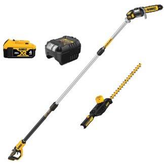 DeWalt DCKO86M1 20V MAX* Brushless Cordless Pole Saw and Pole Hedge Trimmer Combo Kit