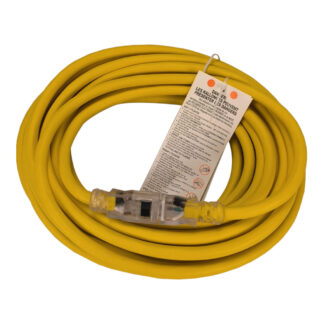 FlexiCord 140037 100ft 10/3 Single Tap Outdoor Extension Cord with Light - Yellow