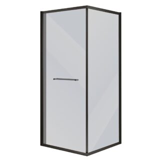 Fleurco NCS-3636-33-30 Closiq 36" x 33" Shower Door Enclosure - Matte Black/Smoke Grey