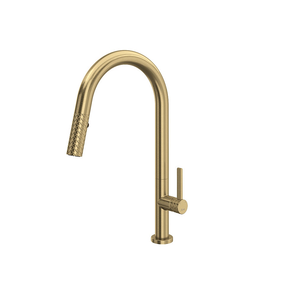 Rohl TE55D1LMAG Tenerife™ Pull-Down Kitchen Faucet With C-Spout - Antique Gold