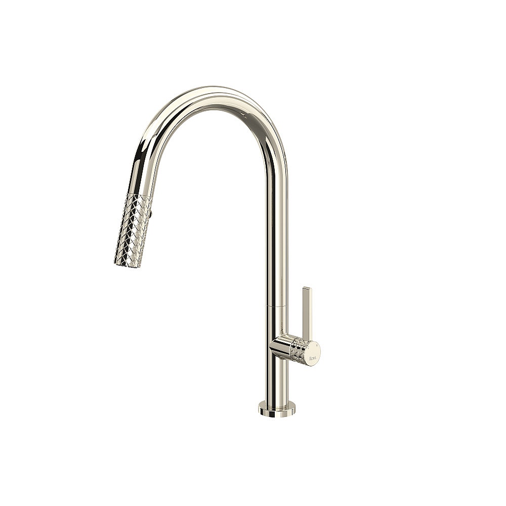 Rohl TE55D1LMPN Tenerife™ Pull-Down Kitchen Faucet With C-Spout - Polished Nickel