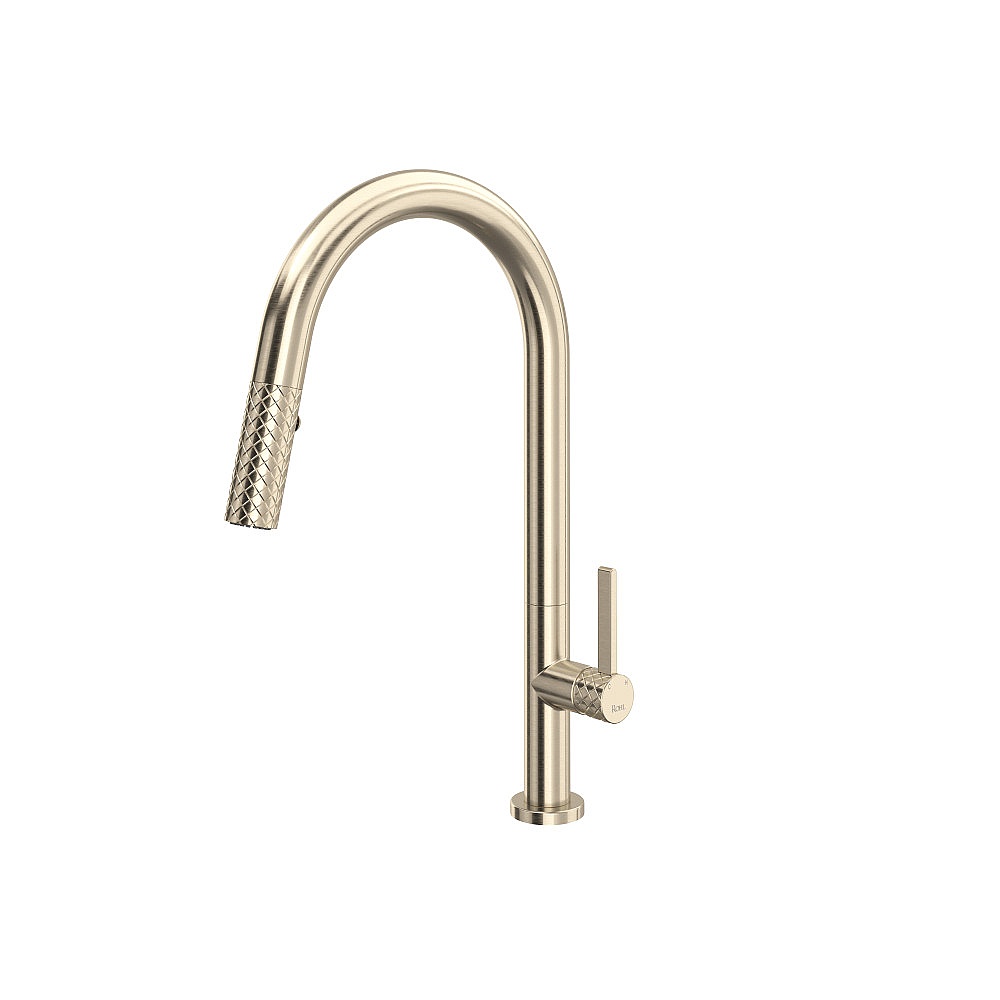 Rohl TE55D1LMSTN Tenerife™ Pull-Down Kitchen Faucet With C-Spout - Satin Nickel