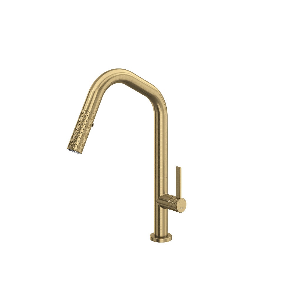 Rohl TE56D1LMAG Tenerife™ Pull-Down Kitchen Faucet With U-Spout - Antique Gold