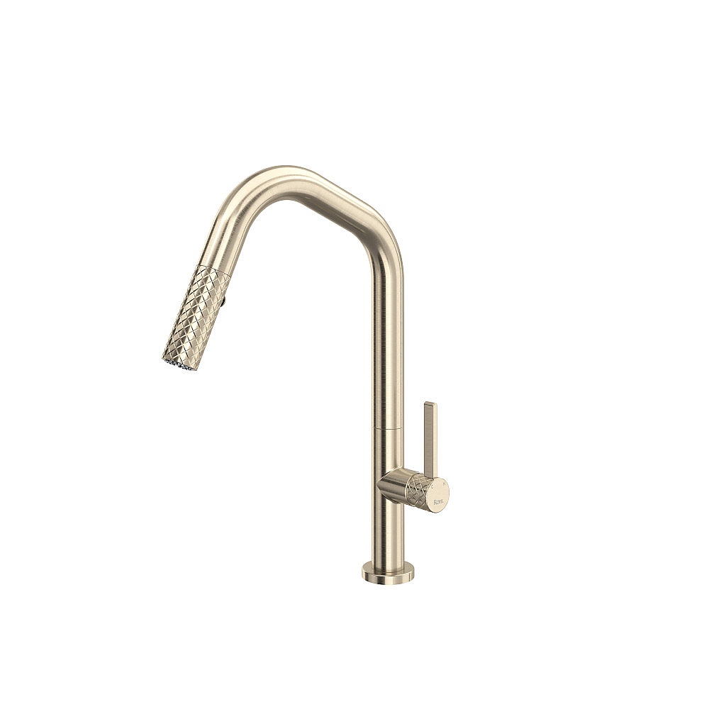 Rohl TE56D1LMSTN Tenerife™ Pull-Down Kitchen Faucet With U-Spout - Satin Nickel