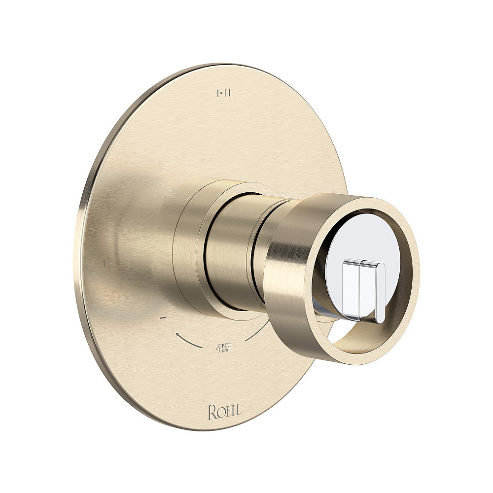 Rohl TEC23W1IWSNC Eclissi™ 1/2" Therm & Pressure Balance Trim With 3 Functions - Satin Nickel/Polished Chrome