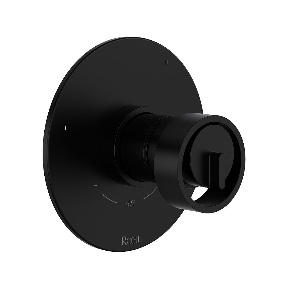 Rohl TEC45W1IWMB Eclissi™ 1/2" Therm & Pressure Balance Trim With 5 Functions - Matte Black