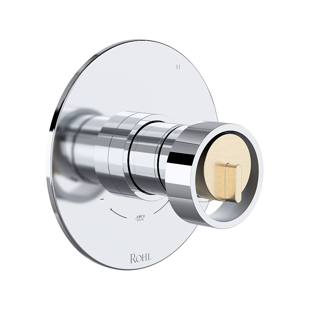 Rohl TEC47W1IWPCN Eclissi™ 1/2" Therm & Pressure Balance Trim With 3 Functions - Polished Chrome/Satin Nickel