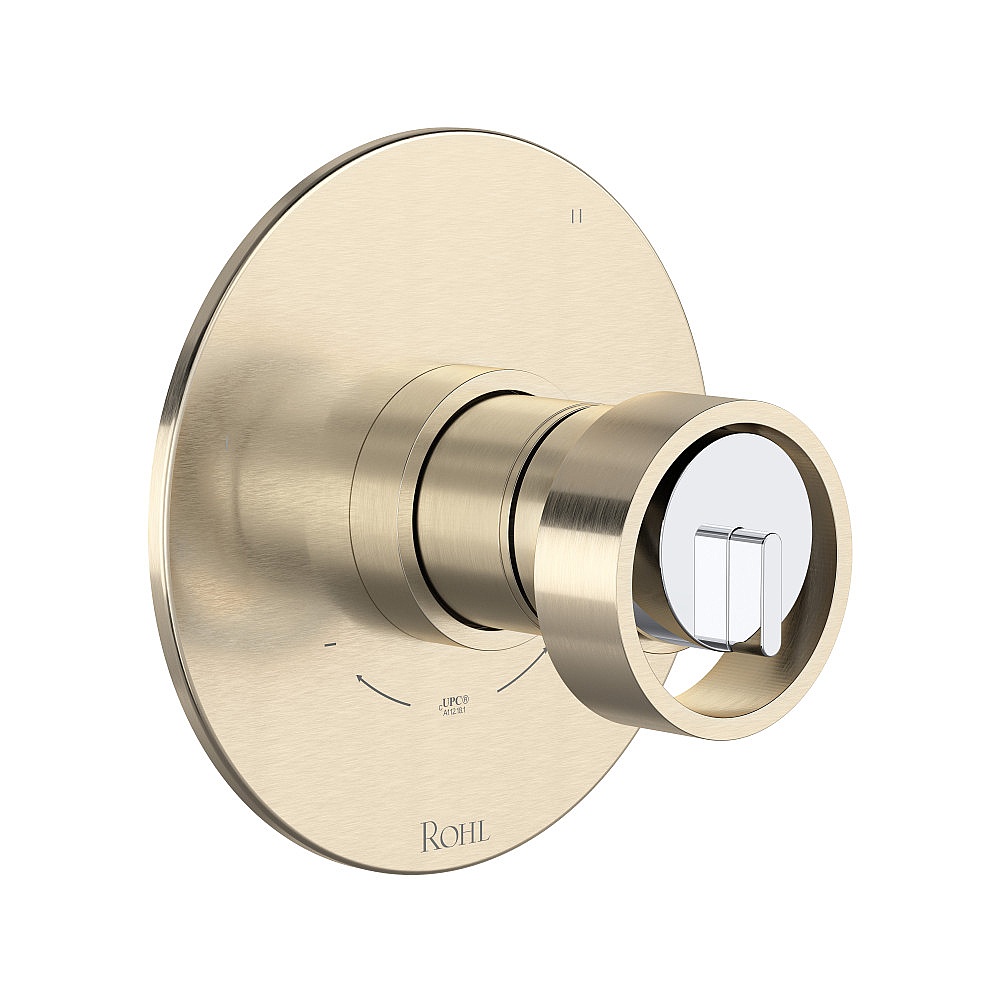 Rohl TEC47W1IWSNC Eclissi™ 1/2" Therm & Pressure Balance Trim With 3 Functions - Satin Nickel/Polished Chrome
