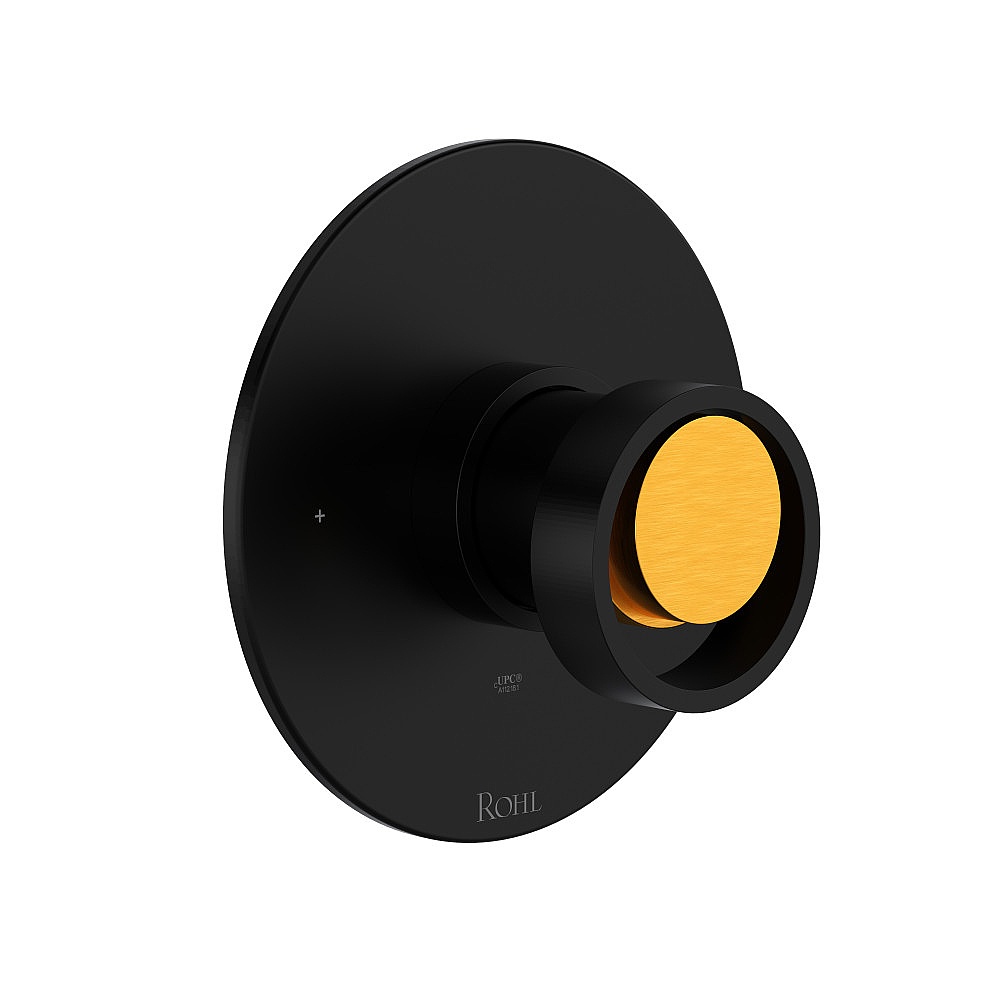 Rohl TEC51W1IWMBG Eclissi™ 1/2" Pressure Balance Trim - Matte Black/Satin Gold