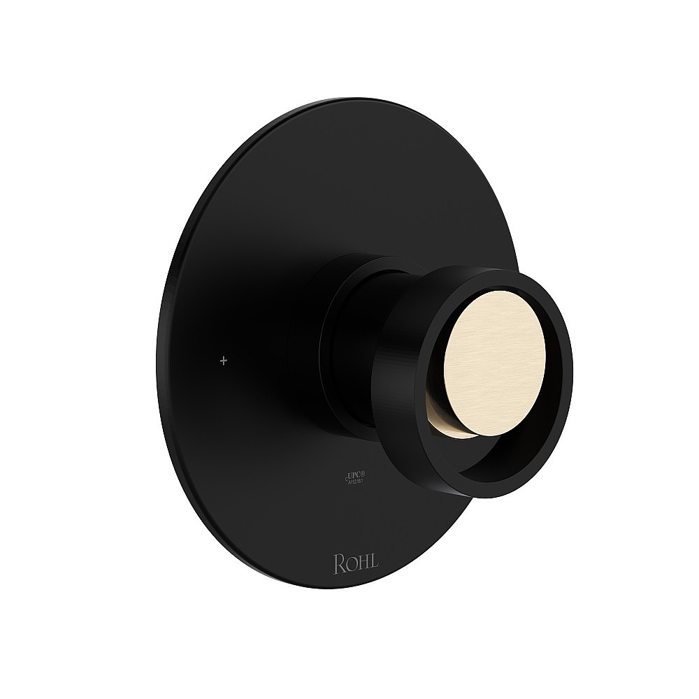 Rohl TEC51W1IWMBN Eclissi™ 1/2" Pressure Balance Trim - Matte Black/Satin Nickel