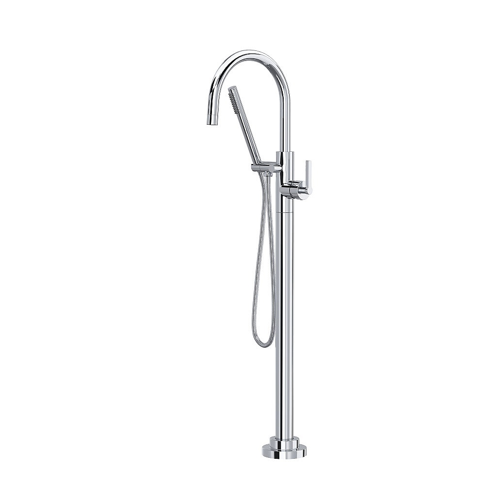 Rohl TLB06HF1LMAPC Lombardia® Single Hole Floor Mount Tub Filler Trim - Polished Chrome