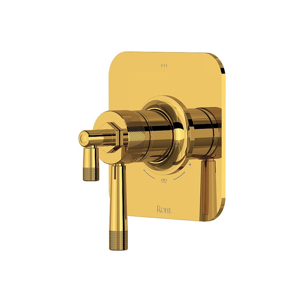 Rohl TMB23W1LMULB Graceline® 1/2" Therm & Pressure Balance Trim With 3 Functions - Unlacquered Brass