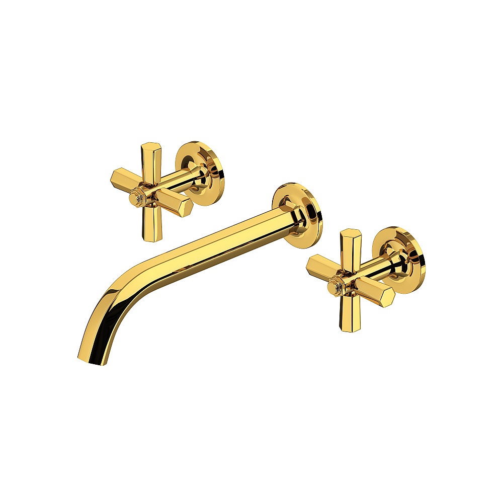 Rohl TMD08W3XMULB Modelle™ Wall Mount Lavatory Faucet Trim - Unlacquered Brass