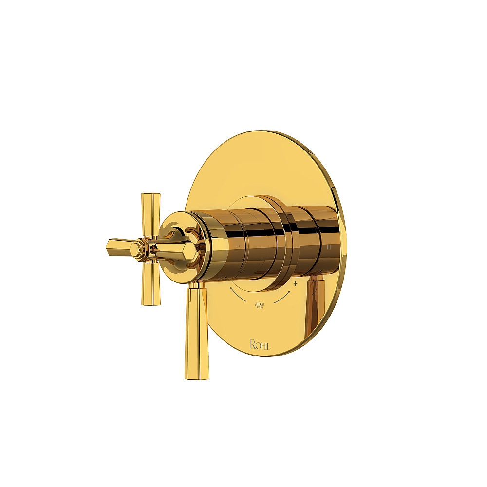 Rohl TMD44W1LMULB Modelle™ 1/2" Therm & Pressure Balance Trim With 2 Functions - Unlacquered Brass