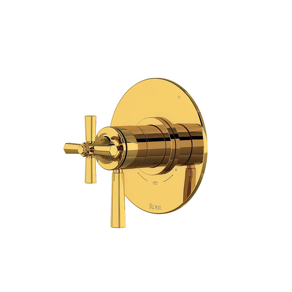 Rohl TMD47W1LMULB Modelle™ 1/2" Therm & Pressure Balance Trim With 3 Functions - Unlacquered Brass