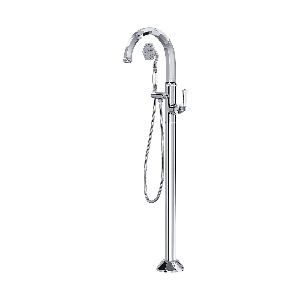 Rohl TPN06HF1LMAPC Palladian® Single Hole Floor Mount Tub Filler Trim - Polished Chrome
