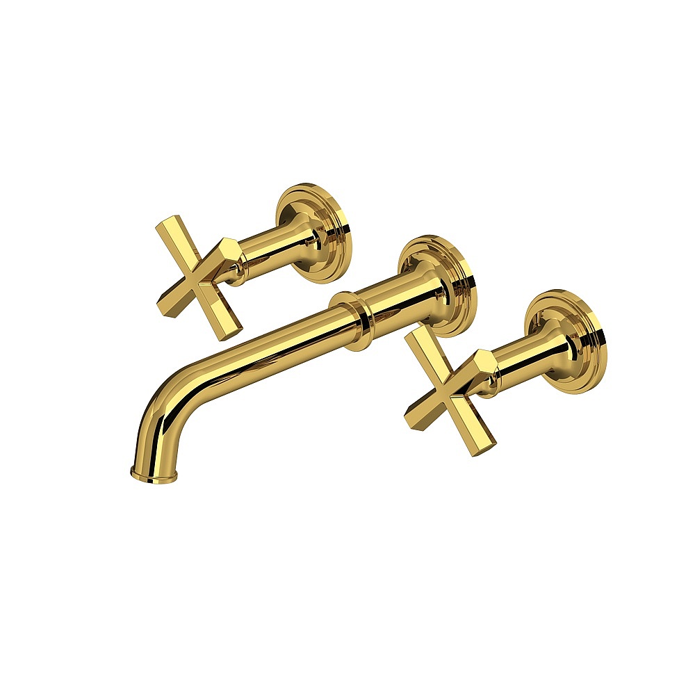 Rohl TSG08W3XMULB San Giovanni™ Wall Mount Lavatory Faucet Trim - Unlacquered Brass